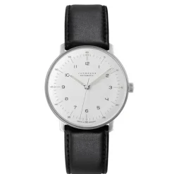 Herren Uhr "MAX BILL" Automatik Leder schwarz