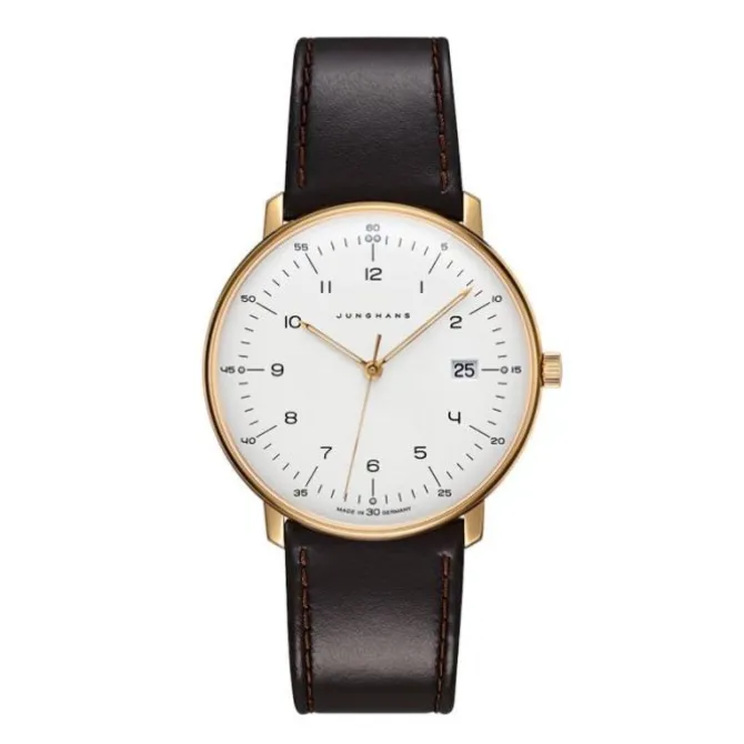 Herren Uhr "MAX BILL" Quarz Leder braun
