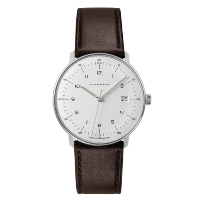 Herren Uhr "MAX BILL" Quarz Leder schwarz