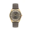 Herren Uhr Quarz Leder