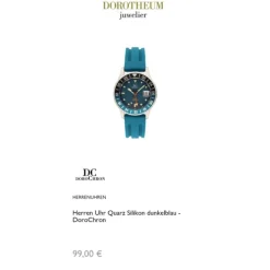 Herren Uhr Quarz Silikon dunkelblau