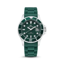 Herren Uhr Quarz Silikon gr&uuml;n