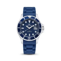 Herren Uhr Quarz Silikon blau