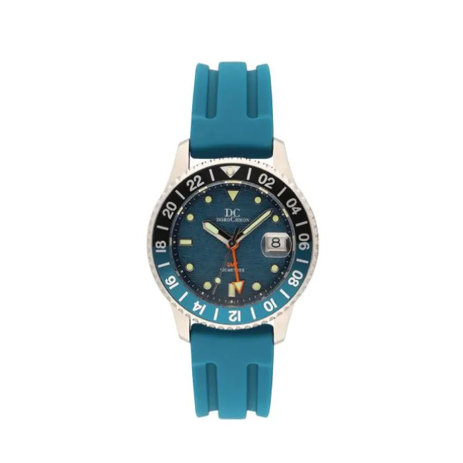 Herren Uhr Quarz Silikon dunkelblau