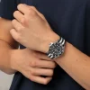 Herren Uhr Quarz Silikon/Textil schwarz