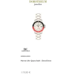 Herren Uhr Quarz Stahl
