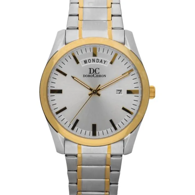 Herren Uhr Quarz Stahl tlw. gold