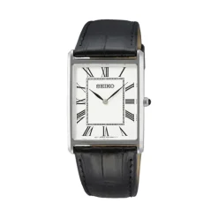 Herren Uhr "RECRAFTED" Quarz Leder schwarz