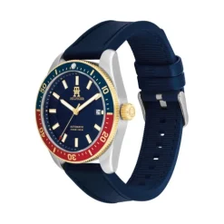 Herren Uhr "SPORT" Automatik Leder blau