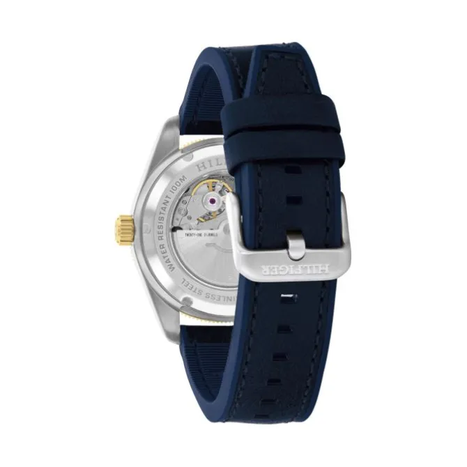 Herren Uhr "SPORT" Automatik Leder blau