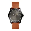 Herren Uhr "THE COMMUTER 3H DATE" Quarz Leder braun