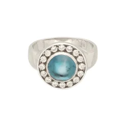 Imitationsstein Ring Weißgold 750 - Gr. 54 - Privatbesitz