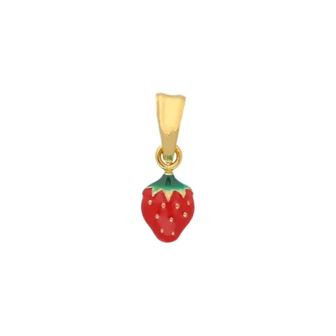 Kinder Anhänger "Erdbeere" Gold 585