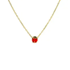 Kinder Collier "Marienk&auml;fer" Gold 585