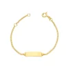 Kinder Taufarmband mit Gravurplatte Gold 585