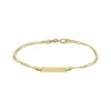 Kinder Taufarmband mit Gravurplatte Gold 585
