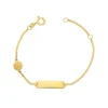 Kinder Taufarmband mit Gravurplatte "Schutzengel" Gold 585