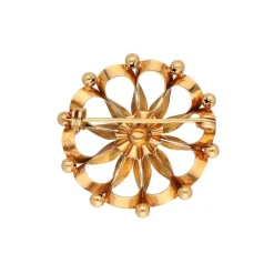 Kulturperlen Brosche "Blüte" Roségold 585 - Privatbesitz