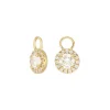 Lab Grown Diamond Anh&auml;nger f&uuml;r Creolen Gold 585 im Brillantschliff zus. 0,75 ct.