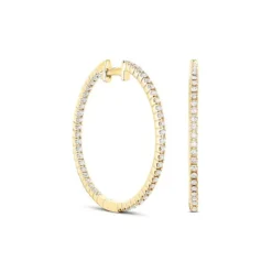 Lab Grown Diamond Klappcreolen Gold 585 im Brillantschliff zus. 0,67 ct.