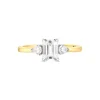 Lab Grown Diamond Ring Gold 585 im Brillant-/Baguetteschliff zus. 1,27 ct.