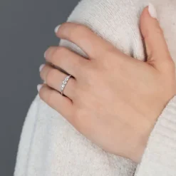 Lab Grown Diamond Ring Wei&szlig;gold 585 im Brillantschliff zus. 0,50 ct.