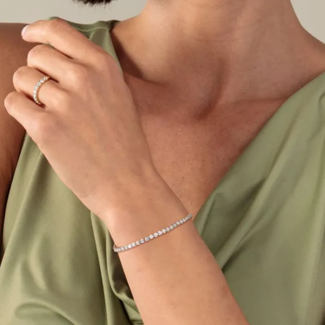 Lab Grown Diamond Tennisarmband Gold 585 im Brillantschliff zus. 2,60 ct. (ca. 16cm)