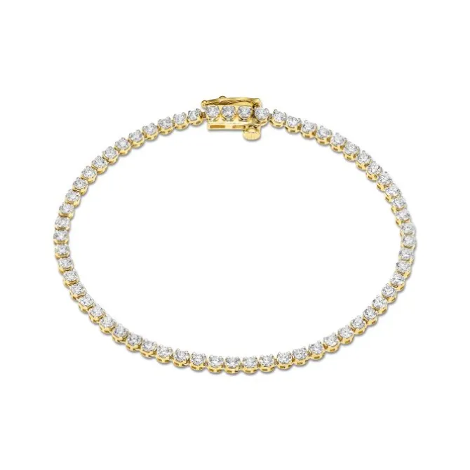 Lab Grown Diamond Tennisarmband Gold 585 im Brillantschliff zus. 2,60 ct. (ca. 16cm)