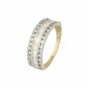 Labor Diamant Ring Gold 585 im Brillant- und Baguetteschliff zus. 1,00 ct.