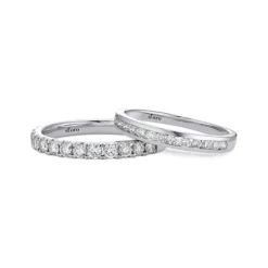 Memory Ring Wei&szlig;gold 585 Brillanten 0,25 ct.