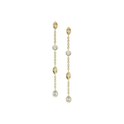 Ohrh&auml;nger "Seasonal Sparkle" Stahl Zirkonia gold ionenplattiert