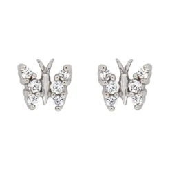 Ohrstecker &bdquo;Schmetterling&ldquo; Silber 925 Zirkonia