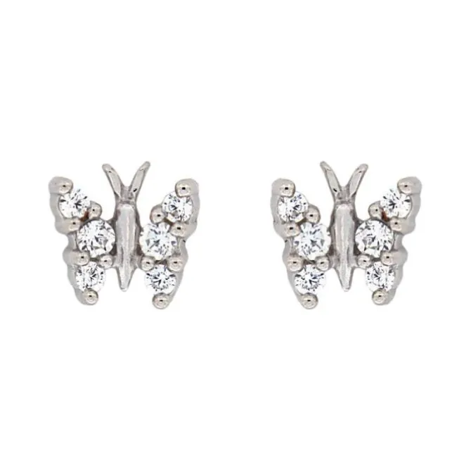 Ohrstecker „Schmetterling“ Silber 925 Zirkonia