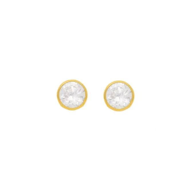Ohrstecker Gold 585 Zirkonia d'oro