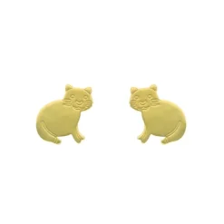 Ohrstecker "Katze" Gold 585