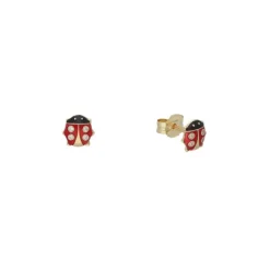 Ohrstecker "Marienk&auml;fer" Gold 585 Zirkonia
