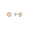 Ohrstecker "Mini Crystals" Stahl ros&eacute; ionenplattiert