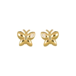 Ohrstecker "Schmetterling" Gold 585 Zirkonia