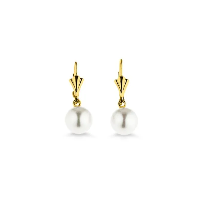 Perlen Ohrringe Gold 585