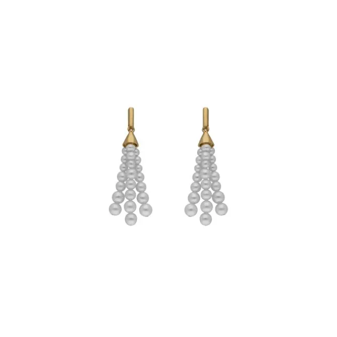 Perlen Ohrringe Gold 585