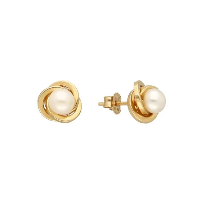 Perlen Ohrstecker Gold 585