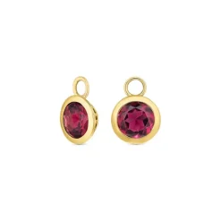 Rhodolith Anhänger für Creolen Gold 585