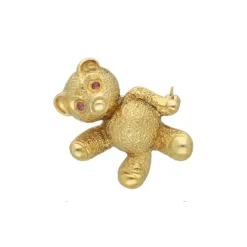 Rubin Brosche "Teddy" Gold 585 - Privatbesitz