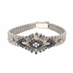 Saphir Brillantarmband Wei&szlig;gold 750 - Privatbesitz
