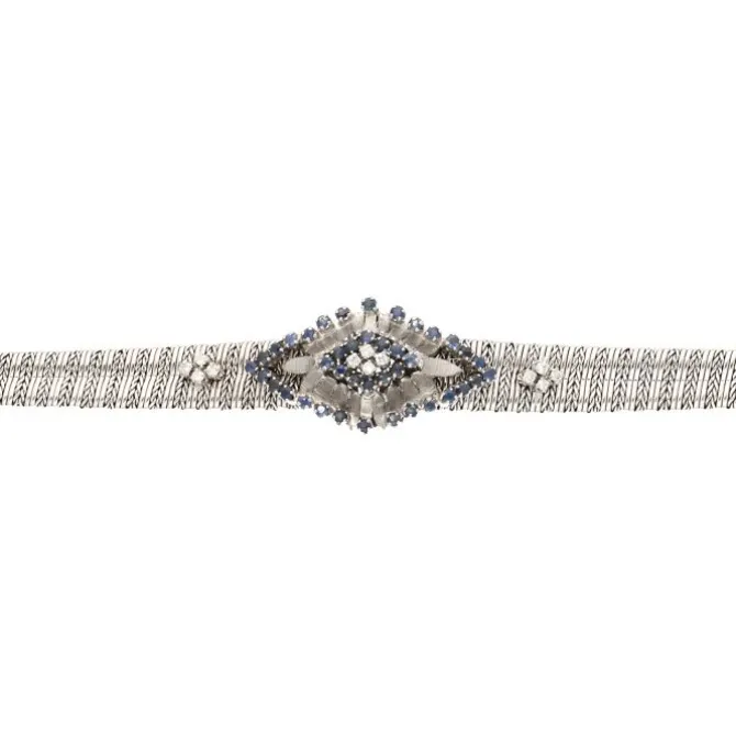 Saphir Brillantarmband Weißgold 750 - Privatbesitz