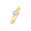Solit&auml;r Ring Gold 585 bicolor Brillant 0,10 ct.