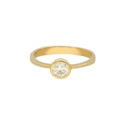 Solitär Ring Gold 585 Brillant 0,42 ct.