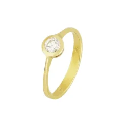 Solit&auml;r Ring Gold 585 Brillant ca. 0,39ct.