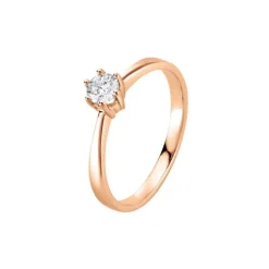 Solitär Ring Roségold 585 Brillant 0,25 ct.