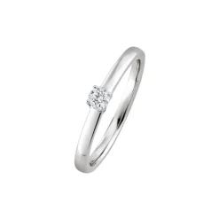 Solitär Ring Weißgold 585 Brillant 0,15 ct.